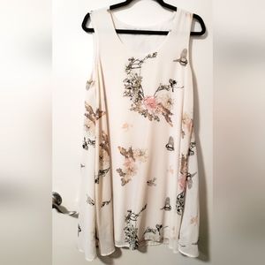 Cream Floral Dress